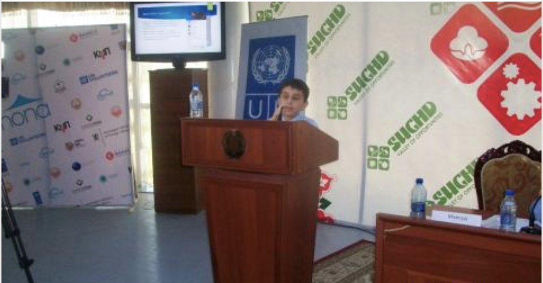 Age 14 — presenting to the UN